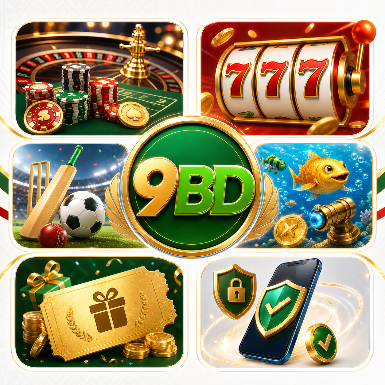 9BD ক্যাসিনো, স্লট, স্পোর্টস ও নিরাপত্তা বিভাগ