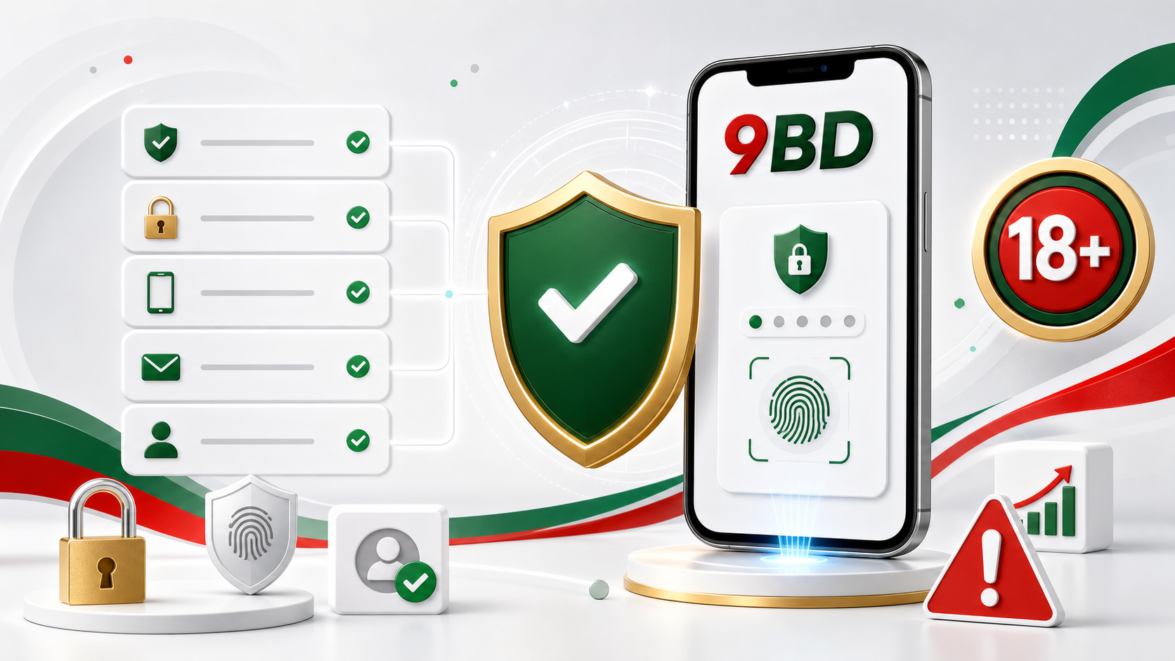 9BD নিরাপত্তা, ১৮+ এবং অ্যাকাউন্ট সুরক্ষা
